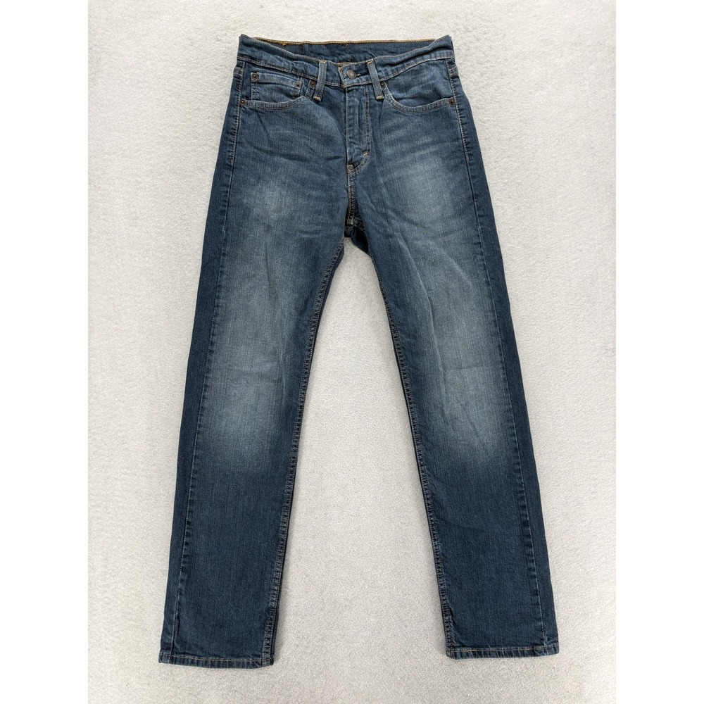 Levis 505 Jeans Mens 29x32 Regular Straight Blue Medium Wash Stretch Denim Pants